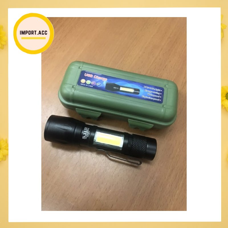 Senter Mini XPE Led COB Cas Usb Charger / Senter  Jarak Jauh [import]