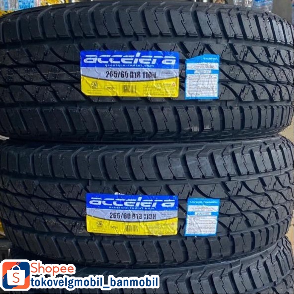 Ban mobil standar Pajero Fortuner ring 18 ACCELERA OMIKRON A/T 265/60 R18 ban mobil tubles ring 18