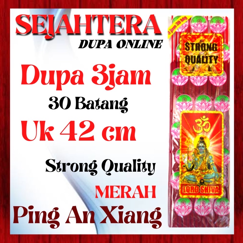 Dupa Hio 3jam 30Btg Aroma Strong Quality Pouch Merah