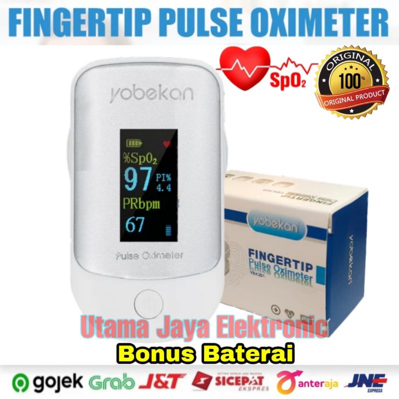 Paket 2in1 Thermometer Omron MC-343 Oximeter Pulse Fingertip