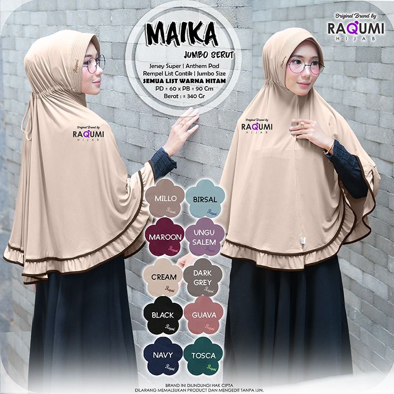 MAIKA JUMBO SERUT BY ORI RAQUMI HIJAB