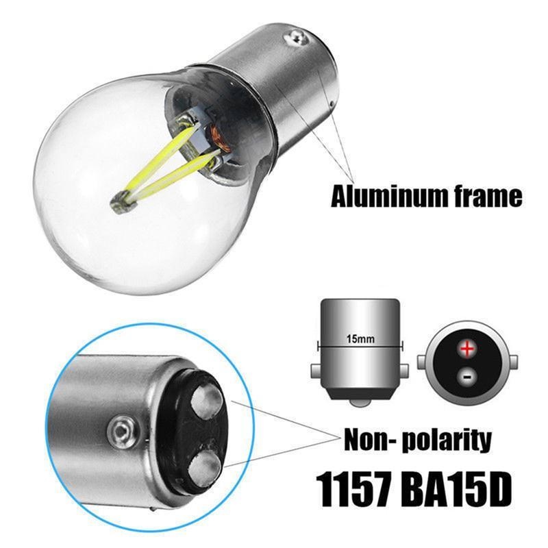 [1pcs 12V Car Light Bulbs LED Lights] [uto Super Bright Brake Tail Lamps Backup COB BA15D 1157 Led Lamp]