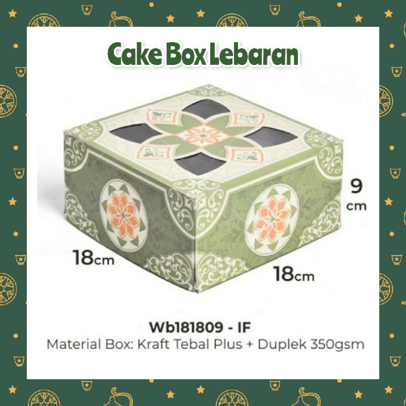 

Cookies Cake Box Idul Fitri Dus Kue Lebaran Packaging Eid Mubarak