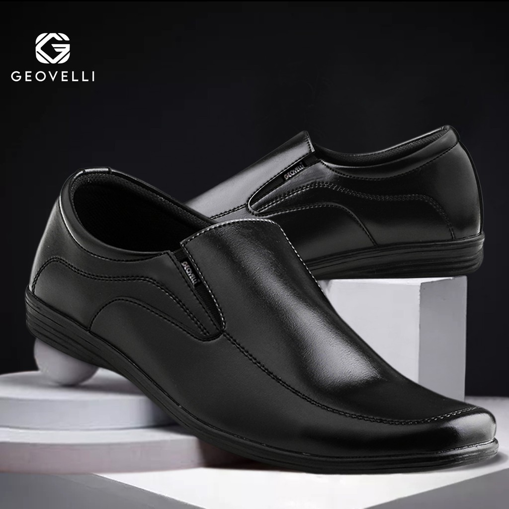 Geovelli Footwear - Sepatu Pantofel Formal Casual Kulit Asli Sepatu Kerja Kantor Sekolah Murah Asli