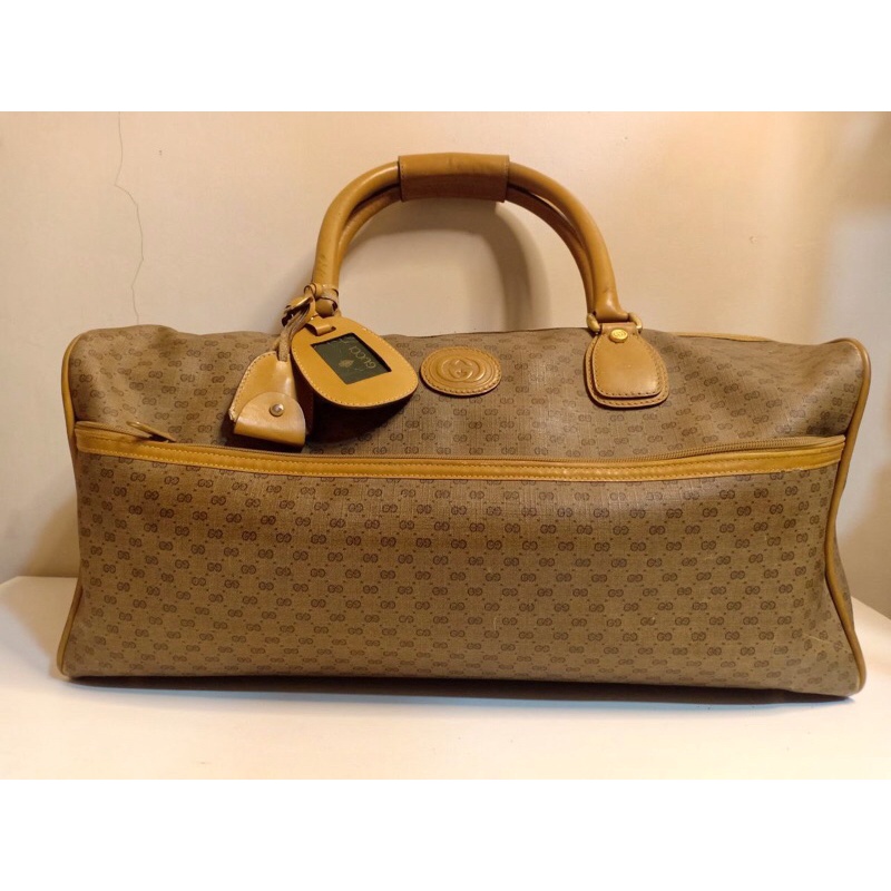 Tas gucci brown micro gg travelbag vintage authentic