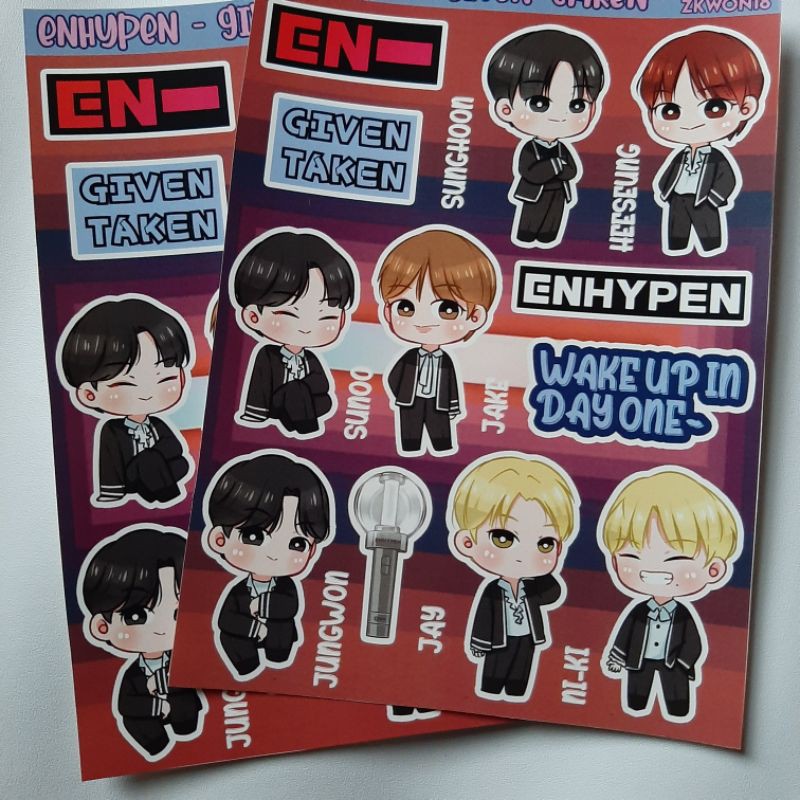 Sticker ENHYPEN GIVEN TAKEN Chibi Fanart