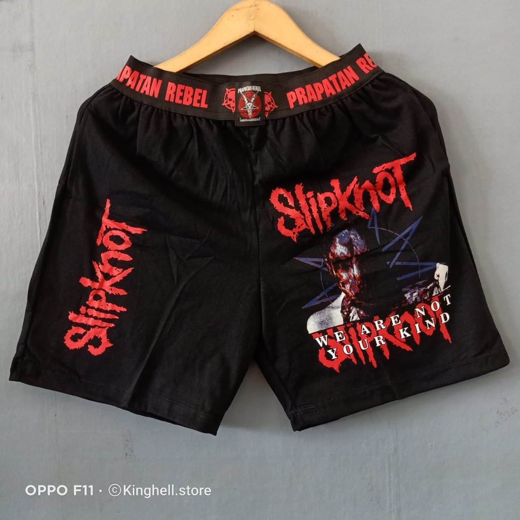 CELANA BOXER Band Metal ORIGINAL Prapatan Rebell COD Bisa bayar Ditempat