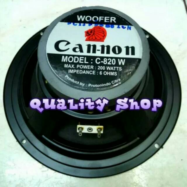 speaker woofer canon 8 inch 200 watt