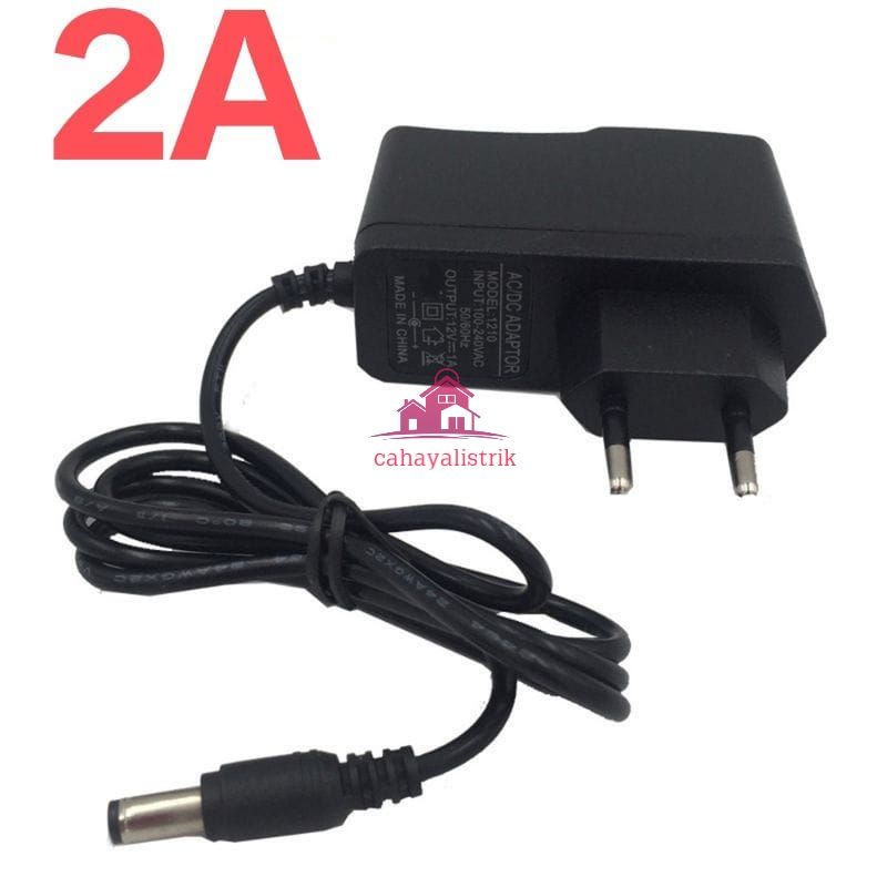 ADAPTOR DC 12V 2A 3A MURNI TRAFO POWER SUPPLY UNTUK LAMPU STRIP ALL CCTV DVR HDD ADP PSU BNC DRAT