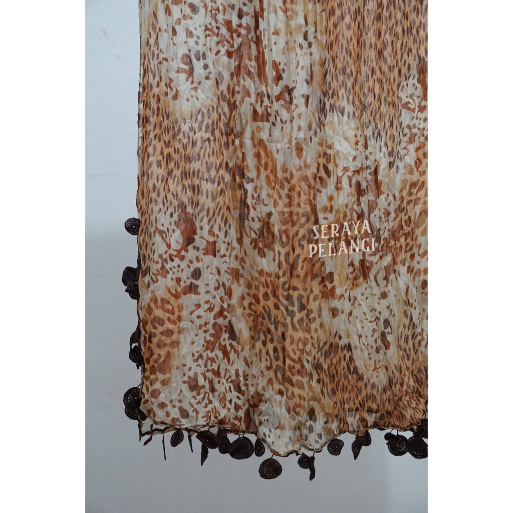 Selendang Rumbai Koin Motif | Pelangi/Animal Print | Scarf | Syal | Shawl | Pashmina | Pasmina | Souvenir | Hadiah Ulang Tahun | Birthday Gift | Hampers | Aksesoris Fashion Wanita | Import Quality | Grosir Murah