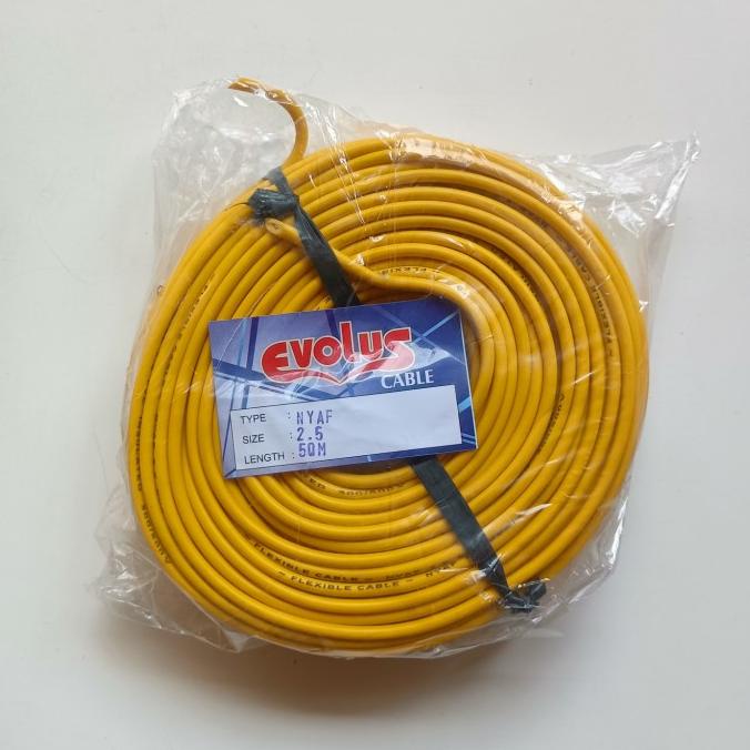 Kabel Listrik / Kabel Nyaf 1 X 2.5 Mm Tunggal Serabut 50 Meter