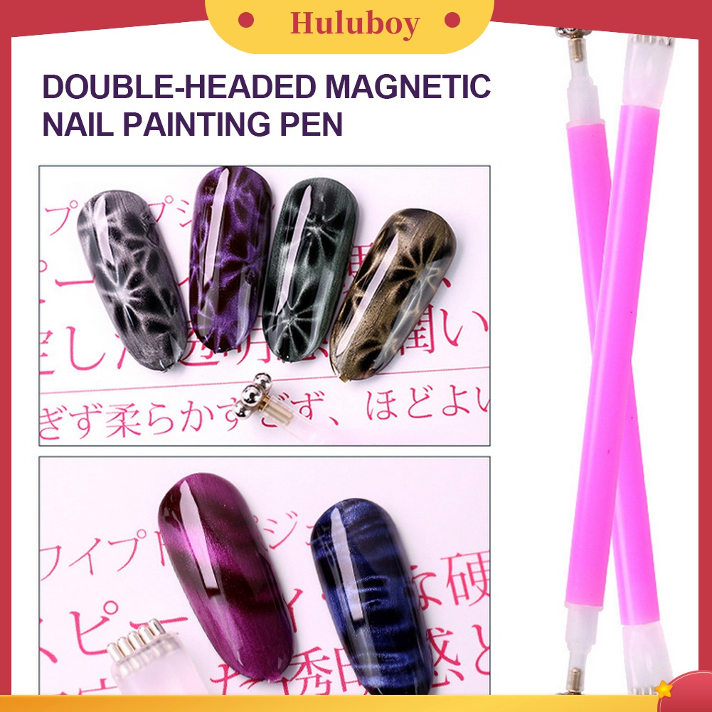 Huluboy Huluboy♡ Pen Magnetik Dua Sisi Untuk Kutek Gel UV 3D DIY