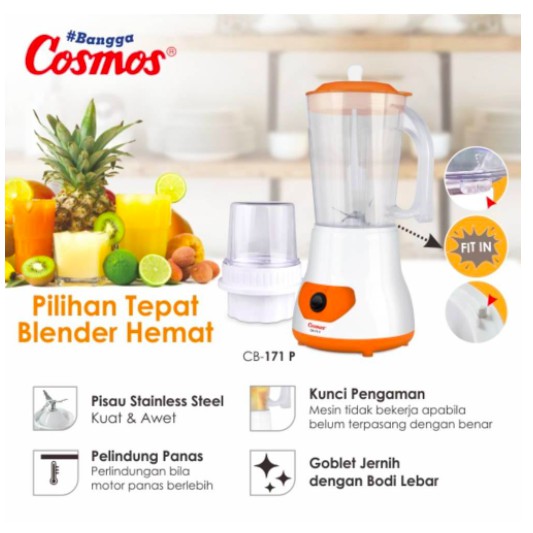 [ Cosmos ] Blender / Juicer Cosmos CB 171P / 171G (Kaca / Plastik) - 1 Liter