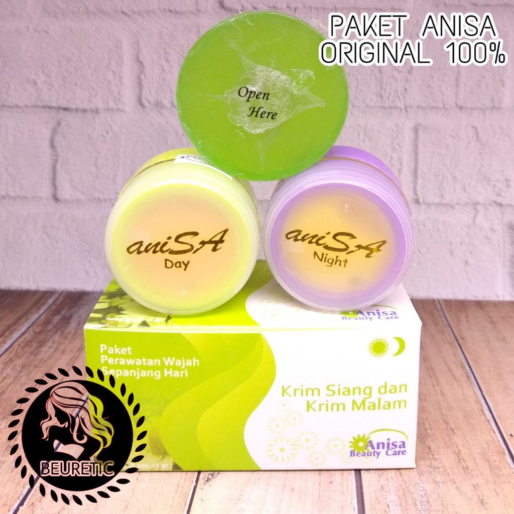 Cream Anisa Original - Paket Anisa Cream Siang & Malam Plus Sabun - Cream Annisa Asli