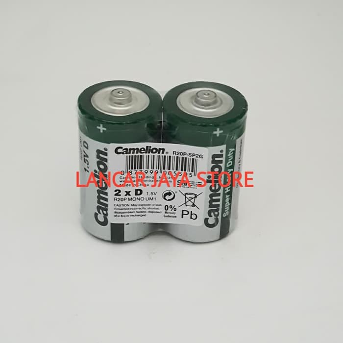 Baterai/Batrai/Bateray R20 Camelion Type D Super Heavy Duty 1.5V Ori