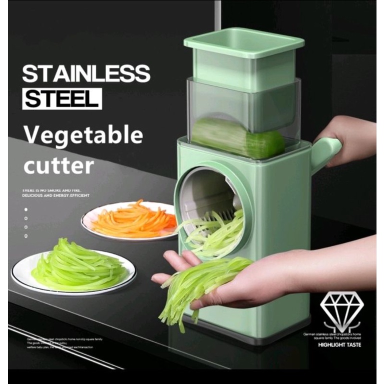 alat pemotong / parutan slicer sayuran buah multifungsi 4 in 1 manual