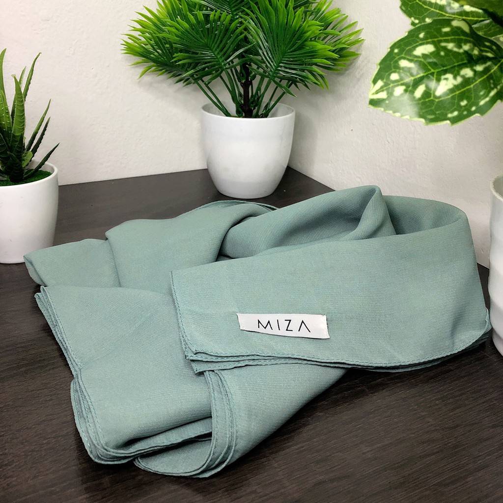 Hijab Segiempat Polycotton Scarf Premium Part 1 Hazel by MIZA-Light Sage