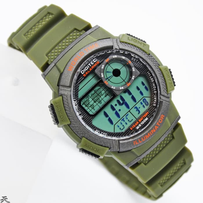 JAM TANGAN DIGITEC DG 3060 DIGITAL ORIGINAL ANTI AIR (ADA 4 WARNA) -I - I GREEN