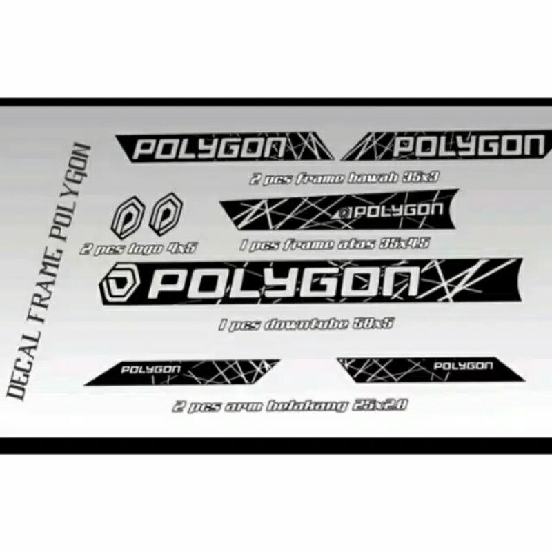 DECAL FRAME SEPEDA POLYGON