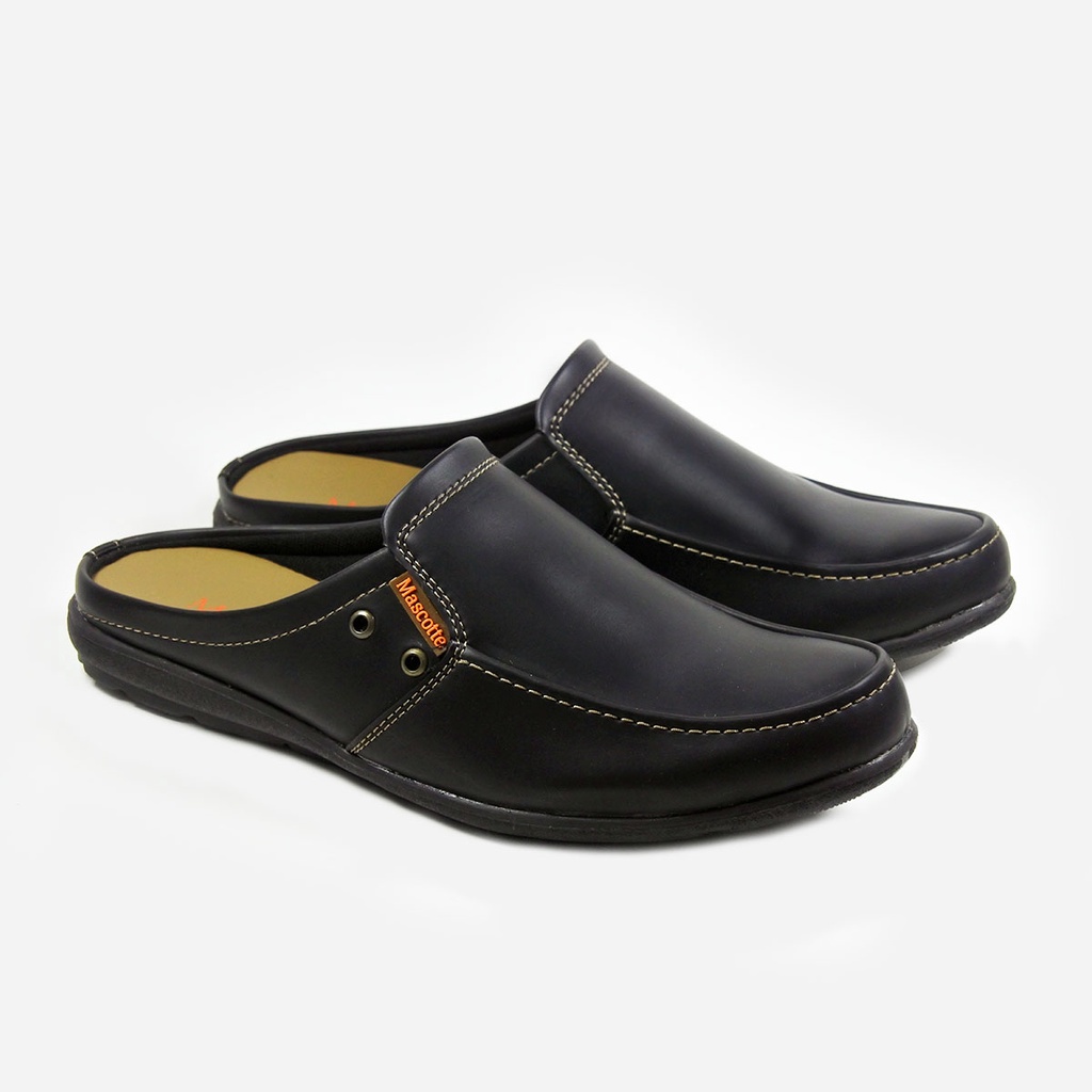 Mascotte GOMERO | Sepatu Sandal Bustong Pria 994.009 [Hitam & Mocca]