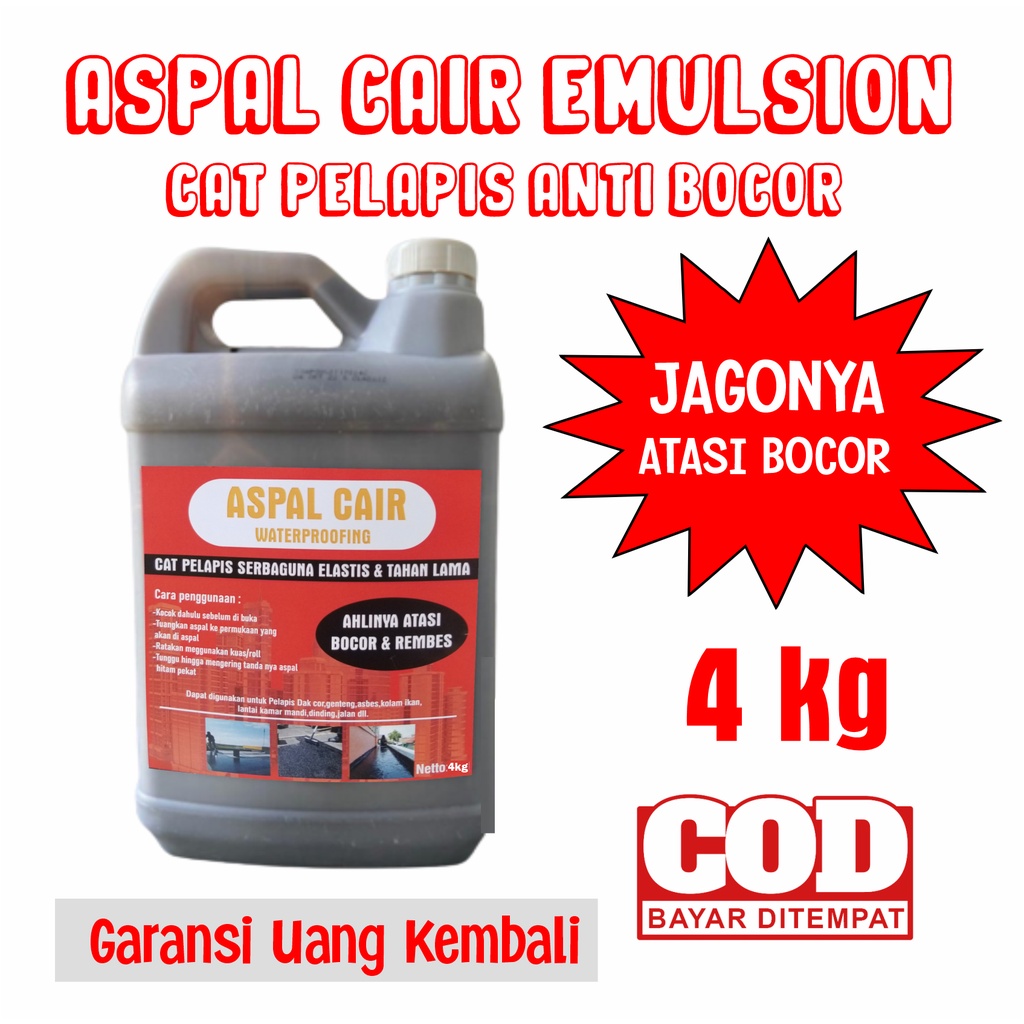 aspal cair untuk bocor kemasan 4kg