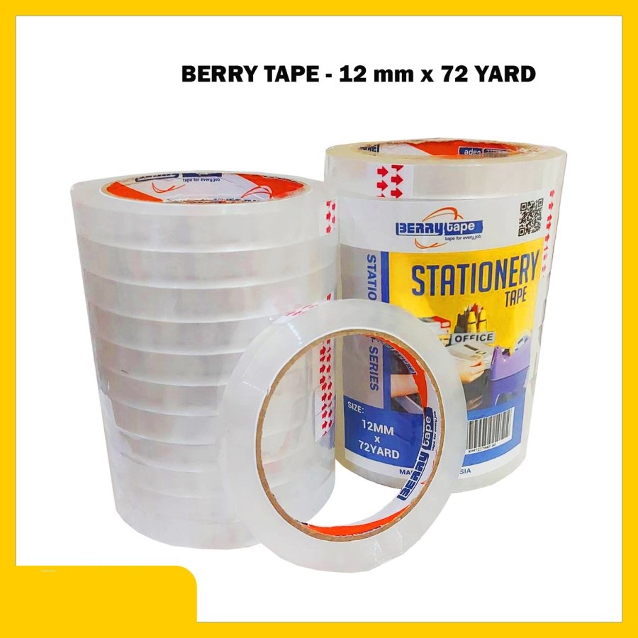 

Isolasi Lakban 12mm x 72yard / Stationary Tape BERRY