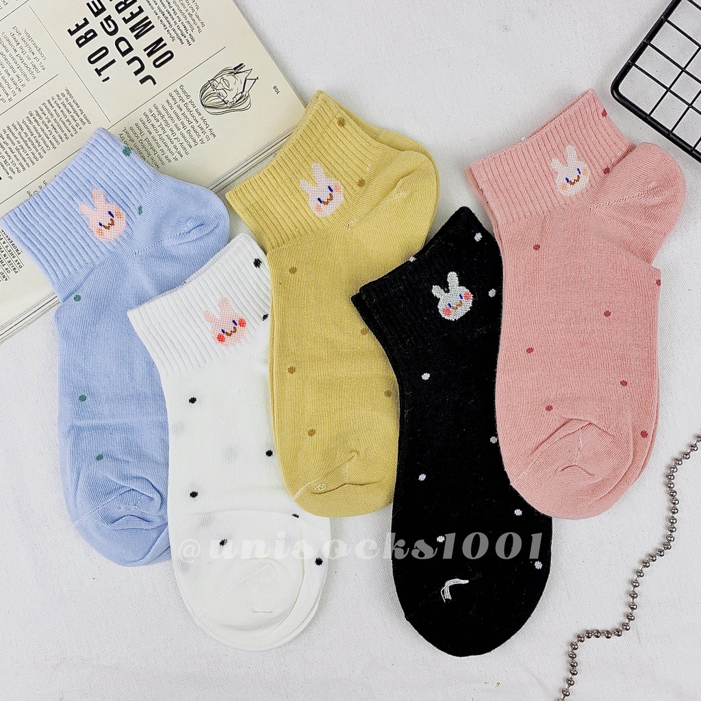 Import Kaos kaki pendek cewe wanita motif lucu 3D karakter pendek woman socks ankle sock tebal bermotif kualitas premium-2