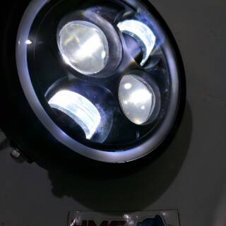  Lampu  Depan Reflektor Led  Plus Angle Eye Daymaker Headlamp 