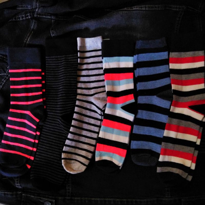 Kaos Kaki Motif Polos Original Shock Chekerboard Catur oldschool  - kaos kaki panjang stripe SOCKS O