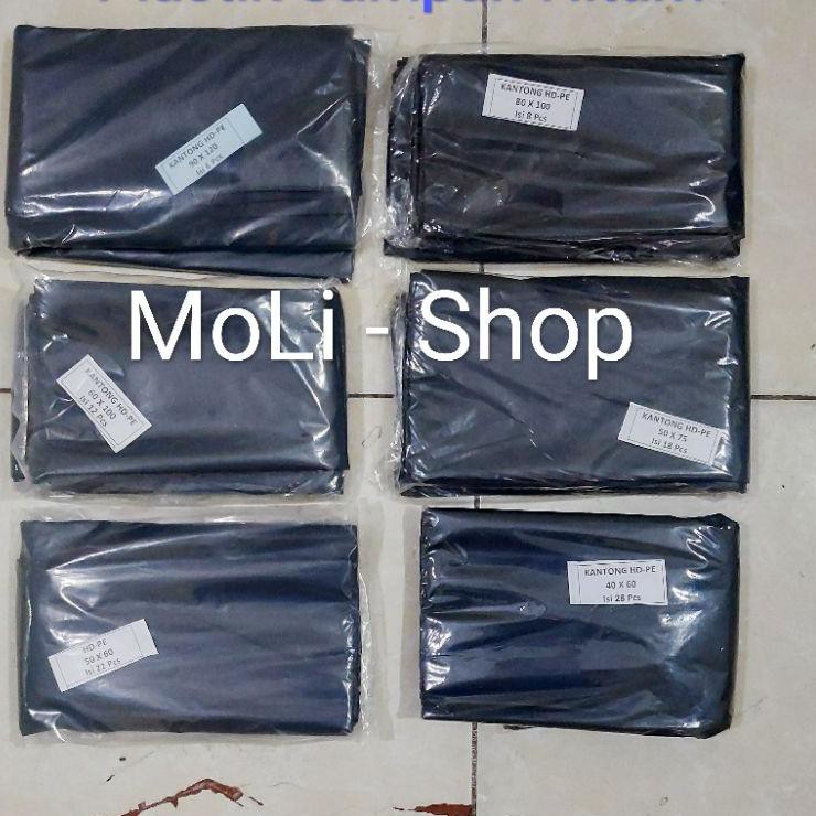 Ecer / Grosir Kantong Plastik sampah Hitam, kantong Sampah Hitam, Tempat Sampah (semua Ukuran)