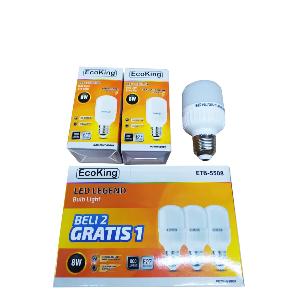 Beliajadulu88 Lampu LED Murah paket 8 watt / Lampu LED / Lampu Murah / LED Bulb ECOKING LEGEND