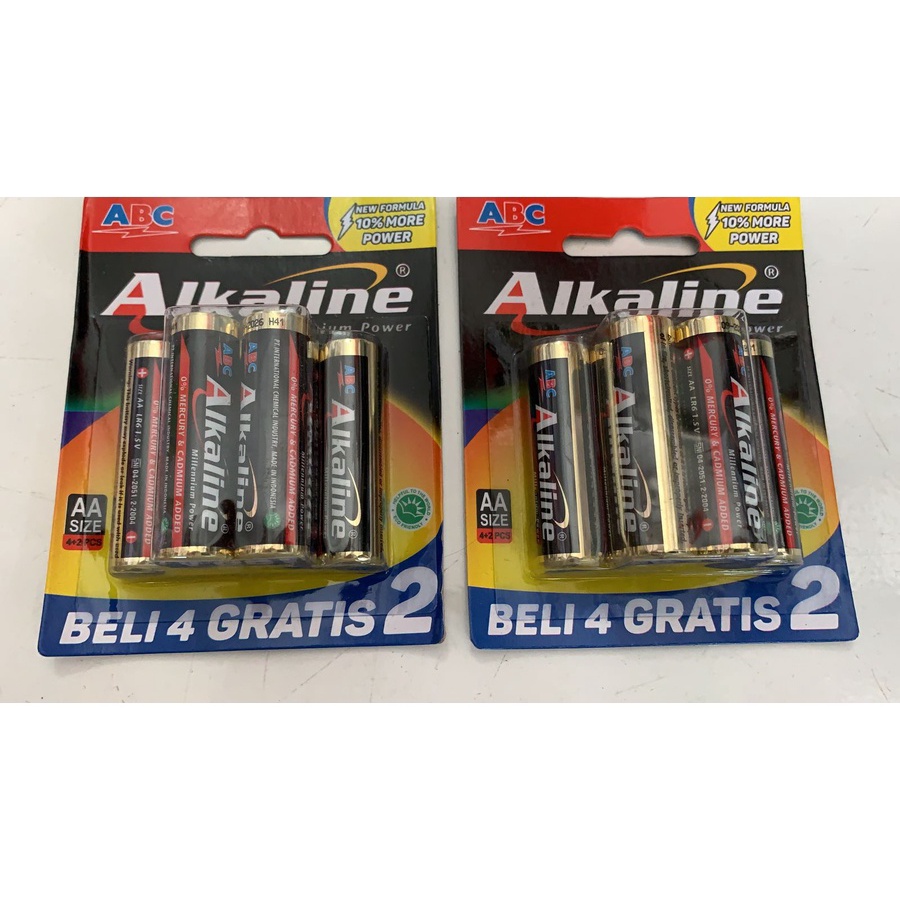 BATTERY ALKALINE AA ISI 6 / BATRE ALKALINE
