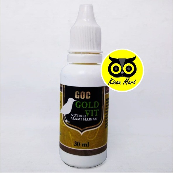 VITAMIN BURUNG GOLD VIT GOC 30 ML OBAT PENAMBAH NAFSU MAKAN DAYA TAHAN MURAI KACER LOVEBIRD VTBR1GP