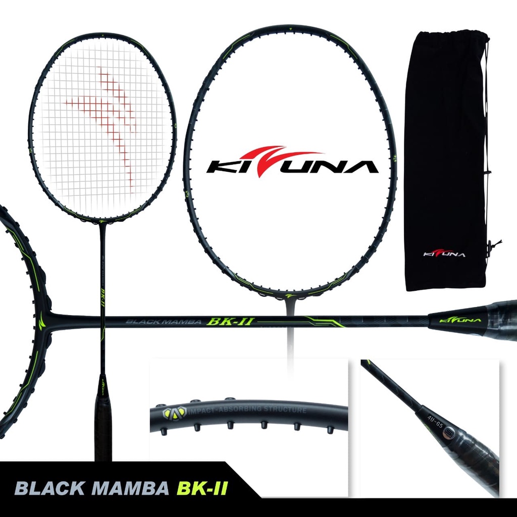 Kizuna Raket Badminton Blackmamba Black Power