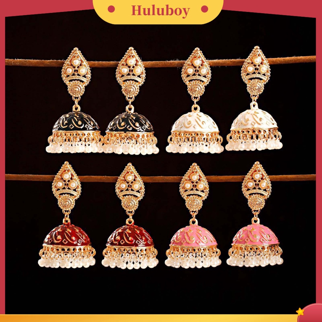 Hu Hu Hu Hu Hu Alat Bantu Pasang Kacamata♡ 1 Pasang Anting Bentuk Tetesan Air Aksen Mutiara Imitasi Model Hollow Bahan Alloy Untuk Wanita