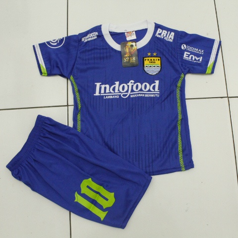 setelan baju kaos bola anak/setelan jersey bola persib bandung