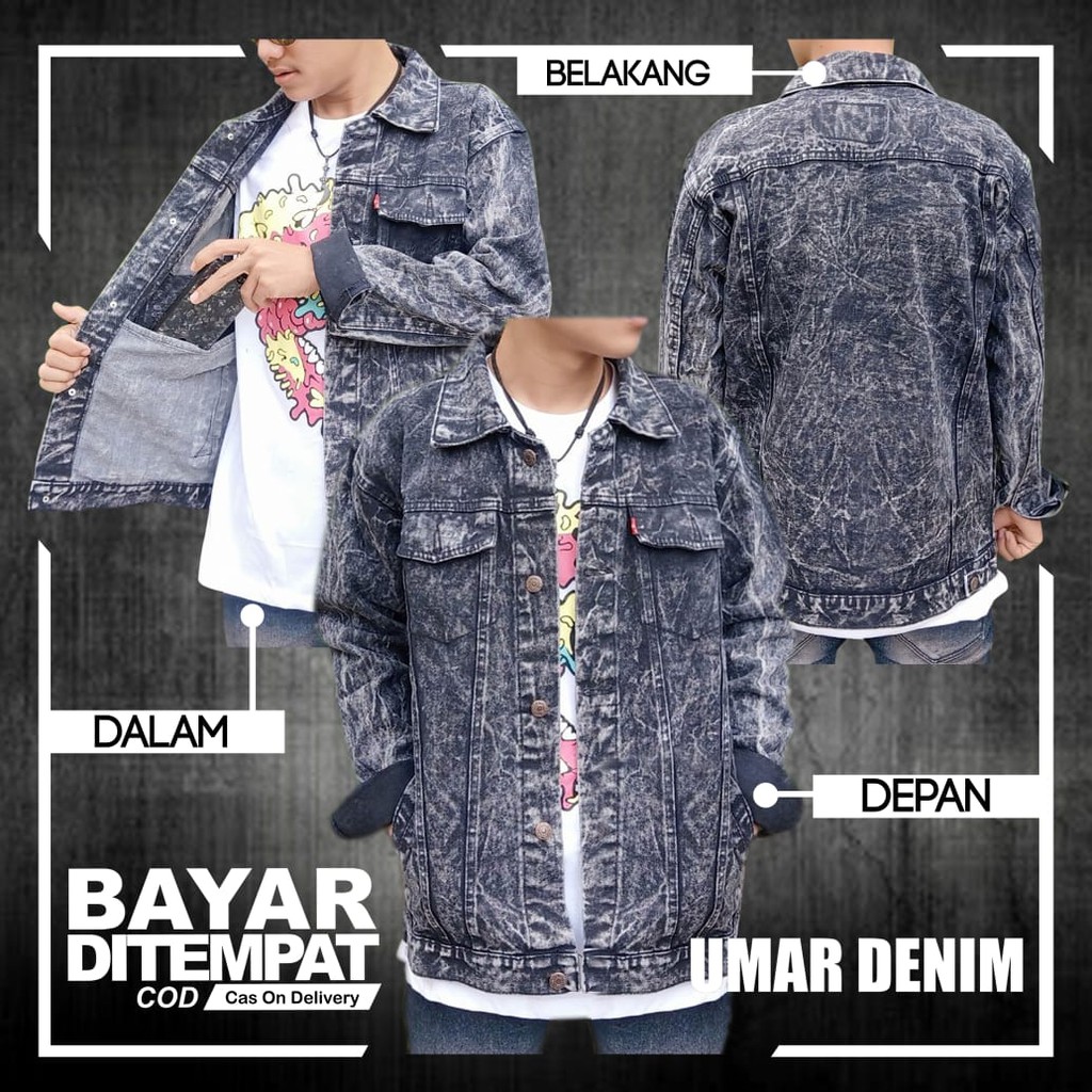 Jaket Jeans Sanwash Premium Jaket Denim Model Sanwahs Pria