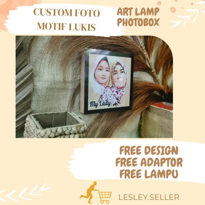 [ BAYAR DITEMPAT] Pajangan Dinding Dekorasi Kamar Artlamp Photobox Kado Hadiah UlangTahun Wedding