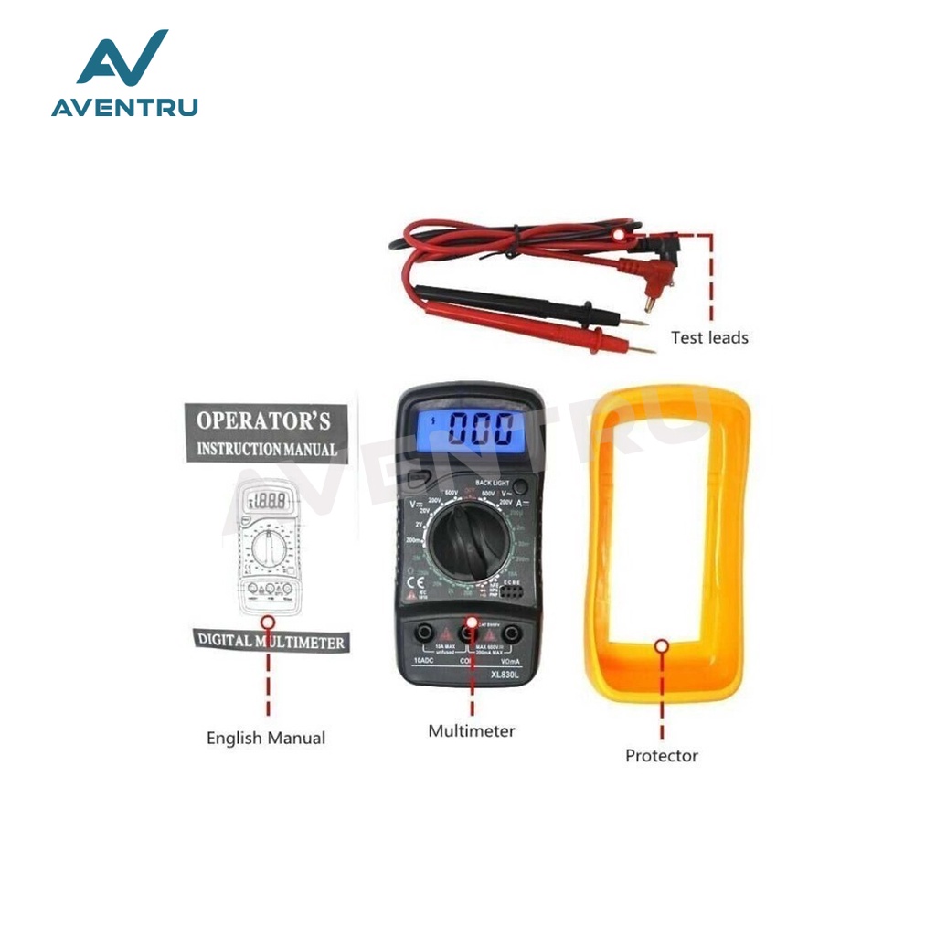 Multimeter XL830L XL830 XL 830 Avometer Multitester Digital Layar Besar Buzzer