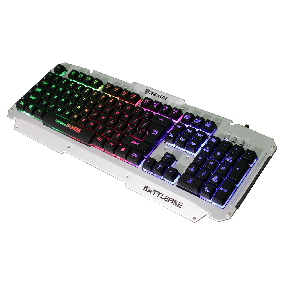 Keyboard Gaming Rexus K9D Silver Semi Mechanical 19 Keys Anti Ghost