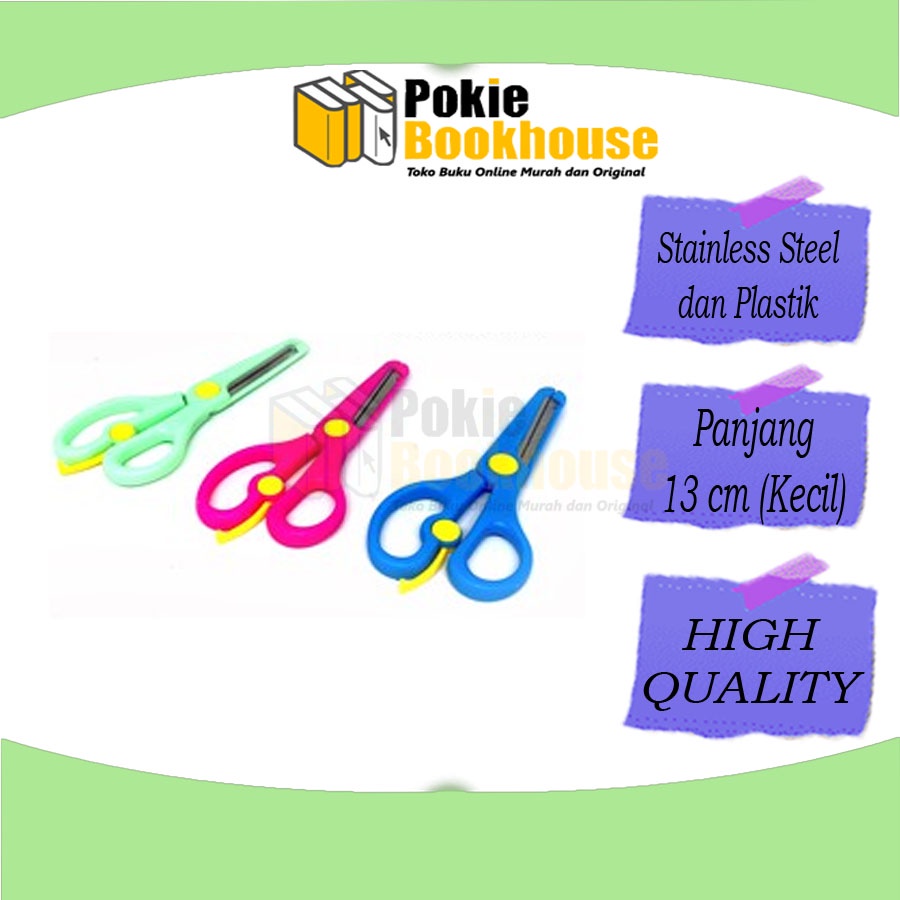 

Gunting Kertas Tumpul Anak Sedang 13 cm Stainless Steel Tajam Aman