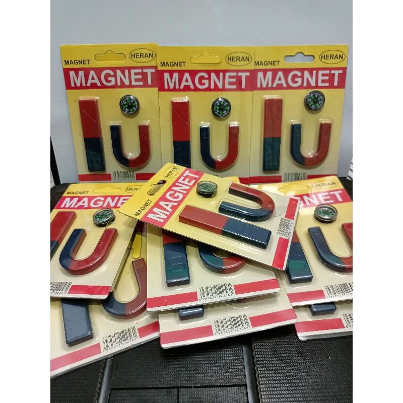 MAGNET I DAN U PLUS KOMPAS , MAGNET SEKOLAH, MAGNET PRAKTEK, MAGNET BIRU MERAH