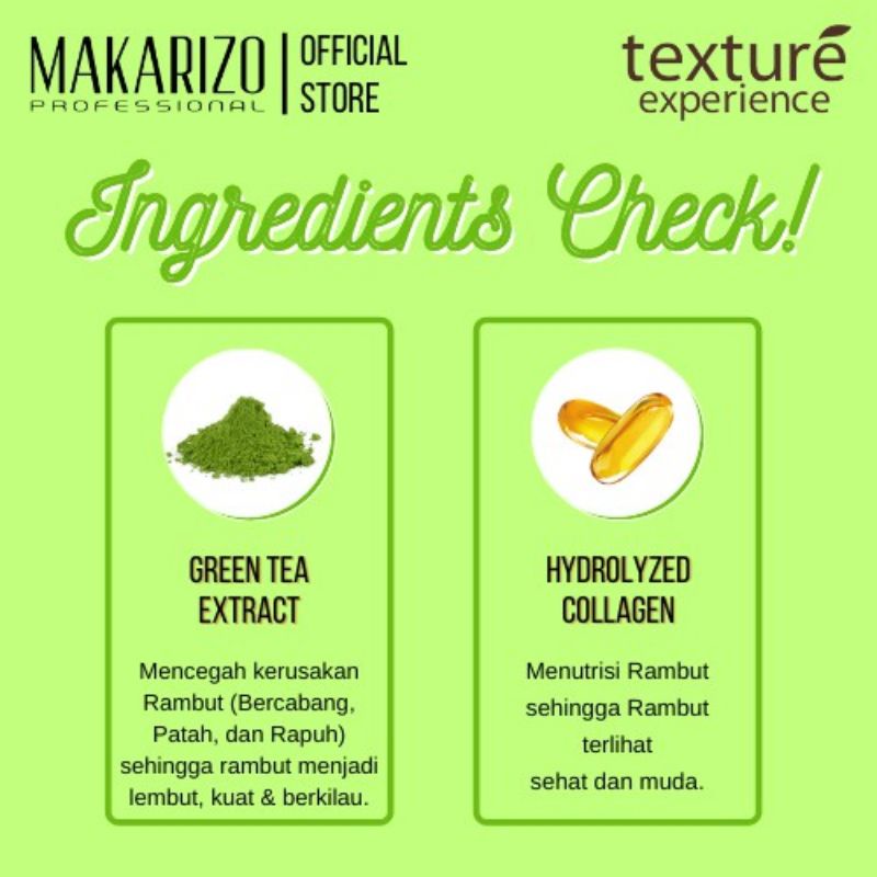 Makarizo Professional Texture Experience Creambath 500ml / Black Chocolate / Mint Sorbet / Vanilla Milk / Strawberry Yoghurt / Green Tea Butter