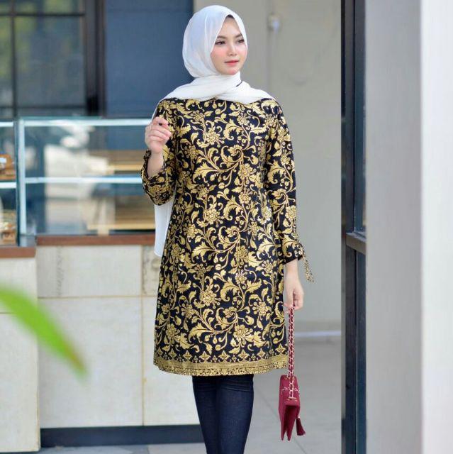 Batik Couple keluarga sania ruffle ori ndoro jowi dnt-Tunik