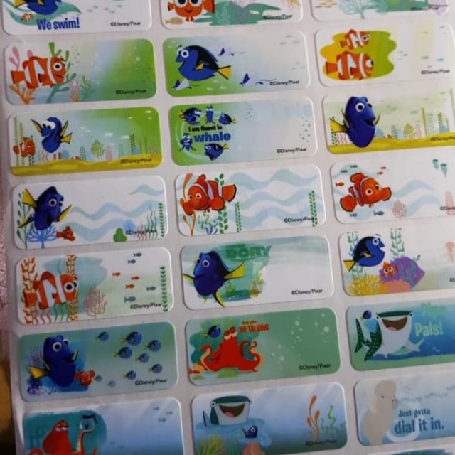 

Label Nama Waterproof Nemo, Dori and Friends Premium / ORI