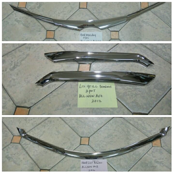 List grille GRILL depan TOYOTA ALL NEW AVANZA / XENIA 2012 2013 2014 2015 chrome crome hitam tempel