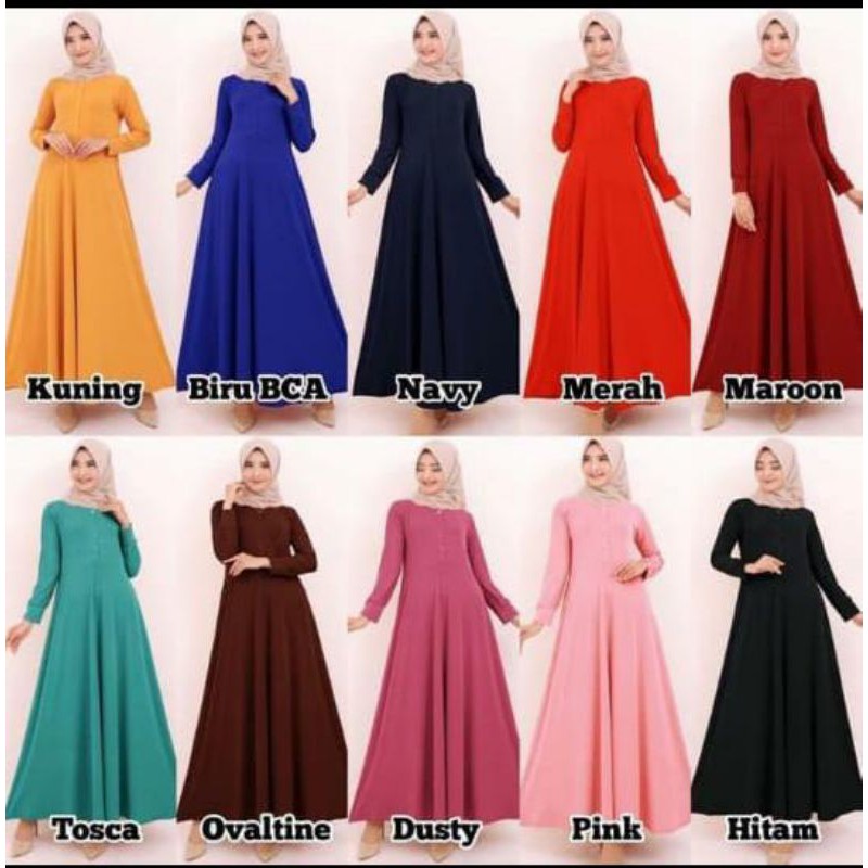gamis jersey tebal