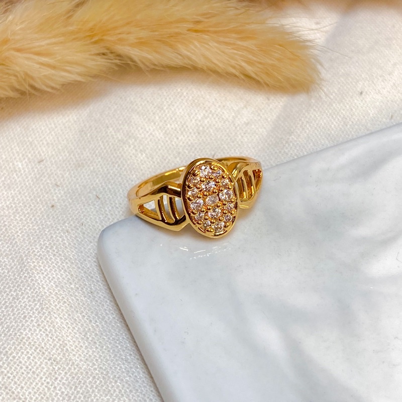 Cincin Xuping Yaxiya oval full permata