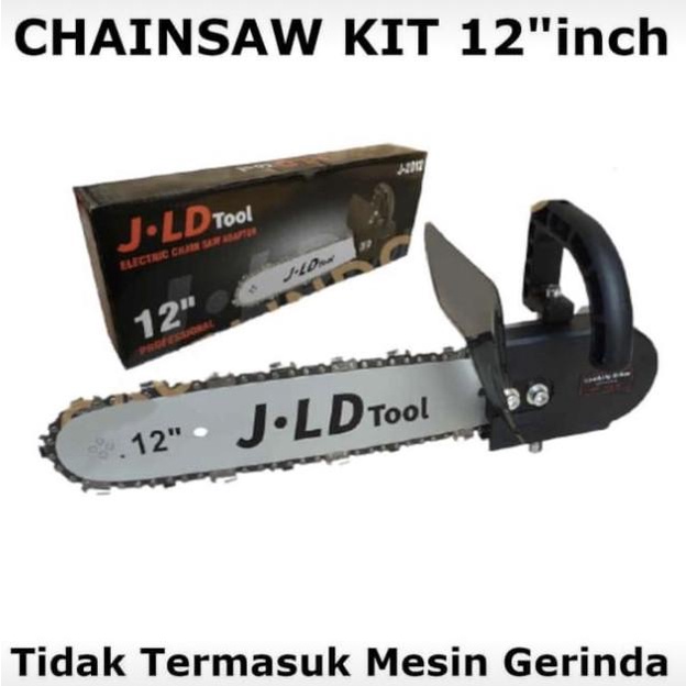 Electric Mini Chain Saw Adapter Gerinda Gergaji Kayu 12" Jld Chainsaw
