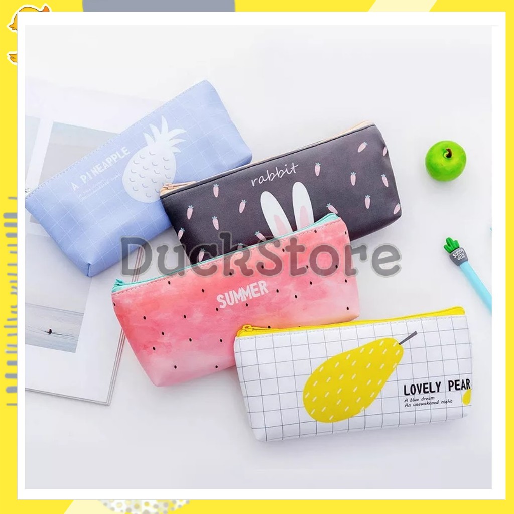 

Tepak Alat Tulis Lucu / Tempat Alat Tulis Murah / Tempat Pensil Kelinci dan Buah / Tepak Kosmetik